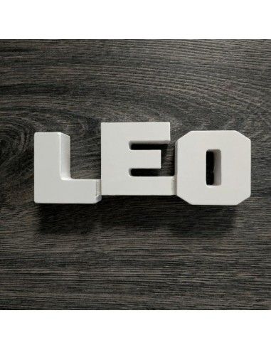 Letrero de madera mdf de nombre leo y...