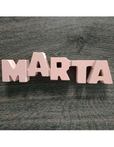 Letrero de madera mdf de nombre marta...