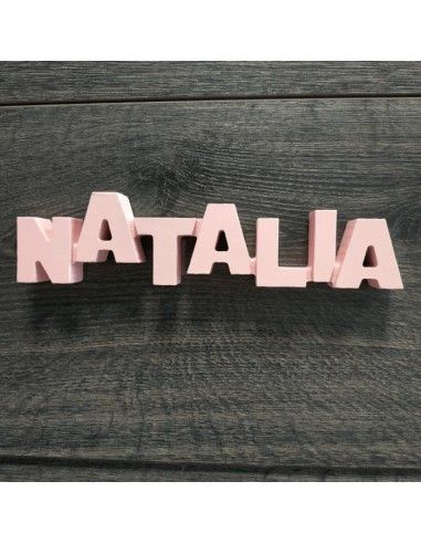 Letrero de mdf con nombre natalia  y...