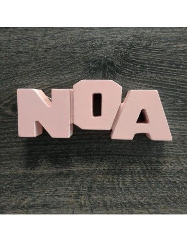 Letrero de mdf con nombre noa y color...