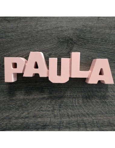 Letrero de mdf con nombre paula  y...