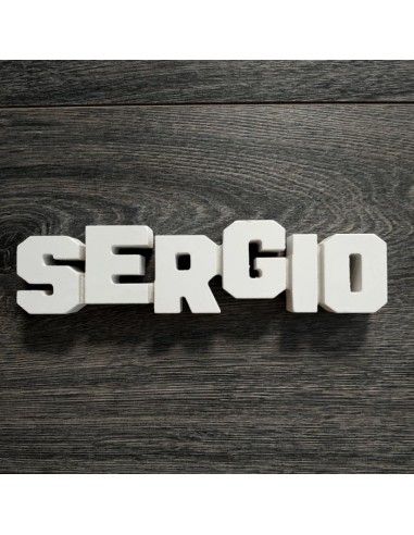 Letrero de mdf con nombre sergio  y...