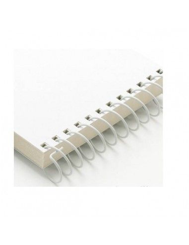Espirales metalicas 8mm blancas pack 100