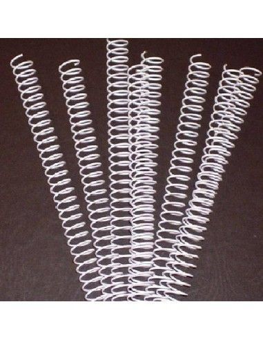Pack 25 espirales metalicas blancas