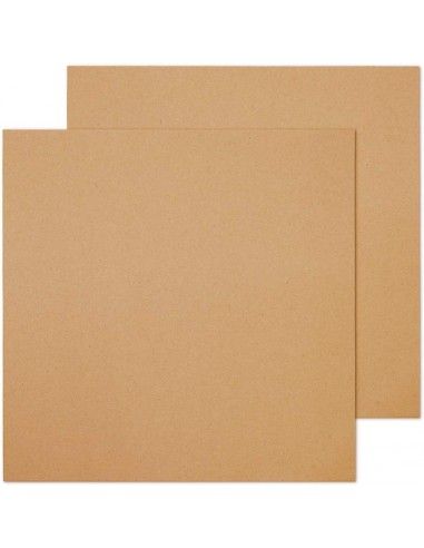 Pack 25 cartulinas kraft 300 g 12x12