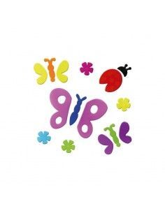 Set figuras gel mariposas y...