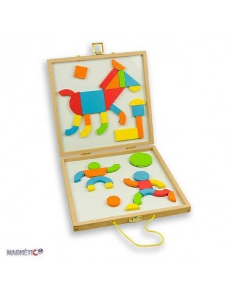 CAJA FORMAS MAGNETICAS 42 PIEZAS 24 TARJETAS