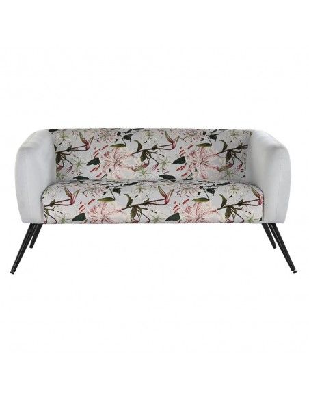 Sofá floral de poliéster y metal 140x71x71 Detall Item