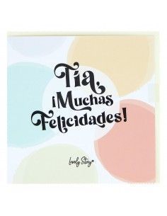 Tarjeta de felicitación tia...