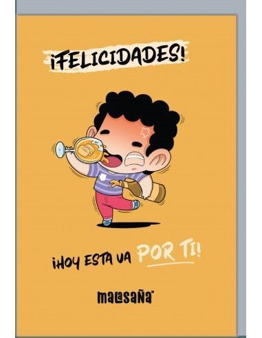 Tarjeta de felicitación malasaña ¡hoy...