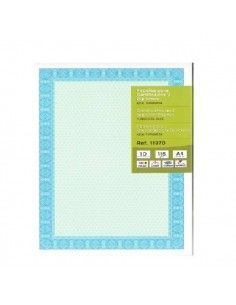 PAPEL CERTIFICADO AZUL 115 GR 10 HOJAS