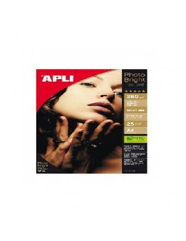 PAPEL PHOTO BRILLO APLI 280 GR 25 HOJAS