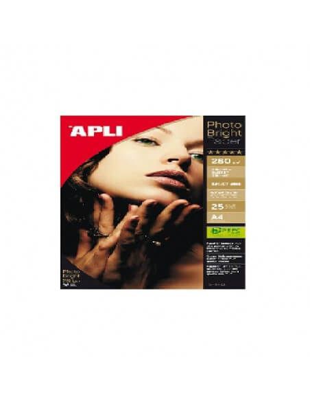 PAPEL PHOTO BRILLO APLI 280 GR 25 HOJAS