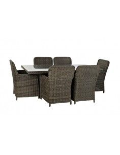 MESA COMEDOR SET 7 RATAN...