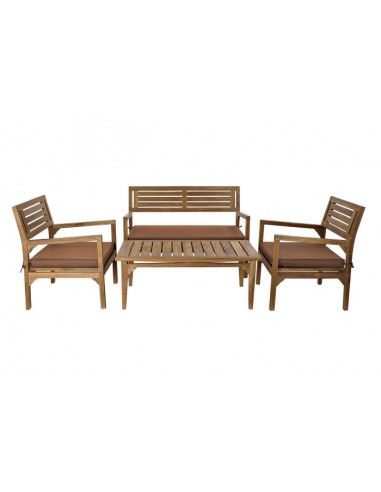 SILLON SET 4 TECA ALGODON 127X72X88...