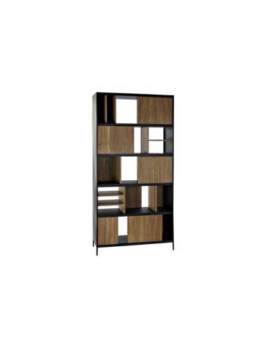 ESTANTERIA FRESNO HIERRO 98X36X200 NEGRO