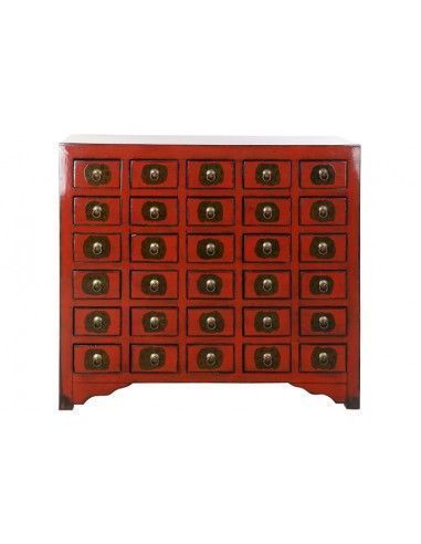 CAJONERA OLMO METAL 105X44X98 ROJO