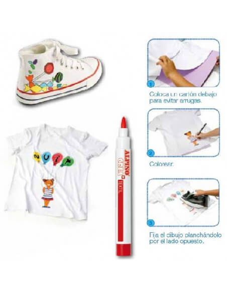 ESTUCHE CON 10 ROTULADORES TEXTIL ALPINO CREA