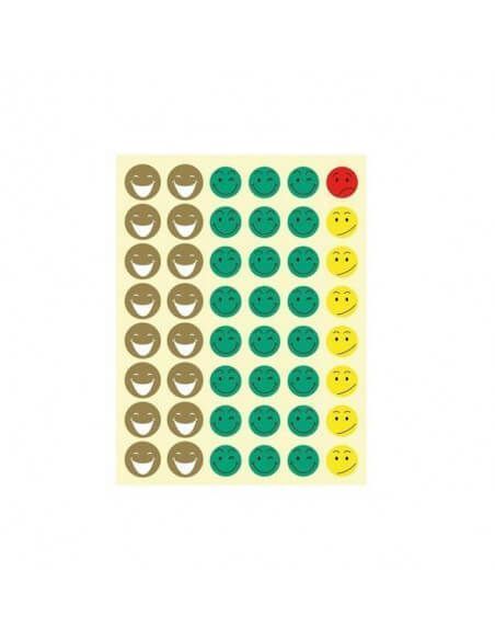 BOLSA CON 12 HOJAS DE GOMETS REMOVIBLES MODELO MR SMILEY