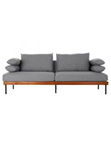 SOFA POLIESTER ALGODON 220X88X85 GRIS...
