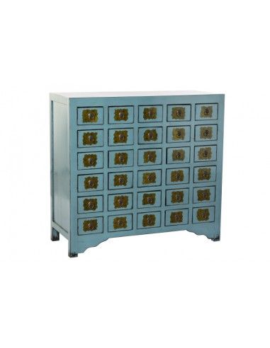 CAJONERA OLMO METAL 106X42X99 TURQUESA