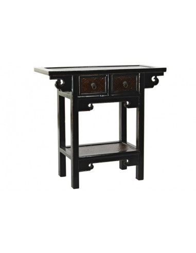 CONSOLA OLMO 85X35X80 2 CAJONES NEGRO
