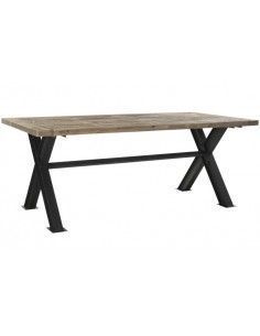 MESA MADERA RECICLADA METAL...