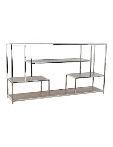 CONSOLA ACERO MDF 190X40X96 PLATEADO