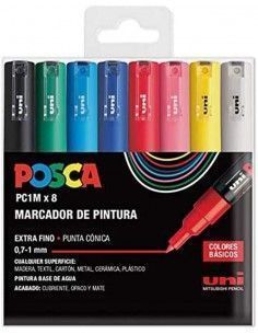 ESTUCHE 8 ROTULADORES POSCA...