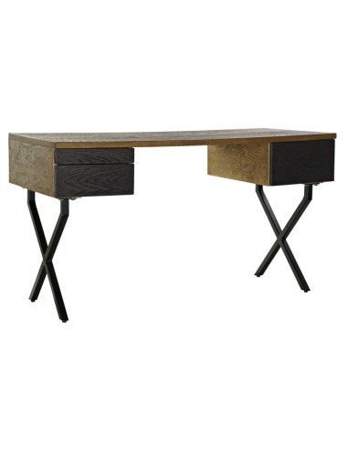 ESCRITORIO METAL ROBLE 140X60X77 NATURAL