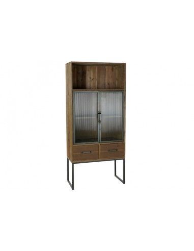ARMARIO MADERA CRISTAL 70X34,5X160...