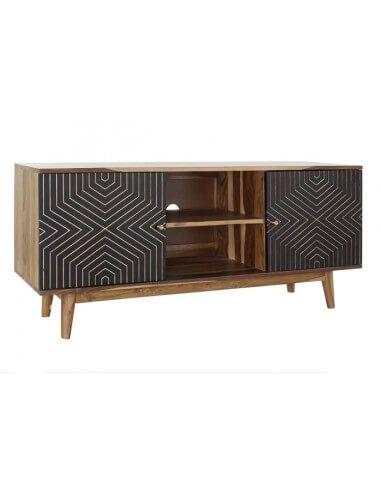 MUEBLE TV SHEESHAM 130X40X57 NEGRO