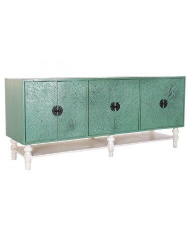 BUFFET MADERA METAL 200X55X85 TURQUESA