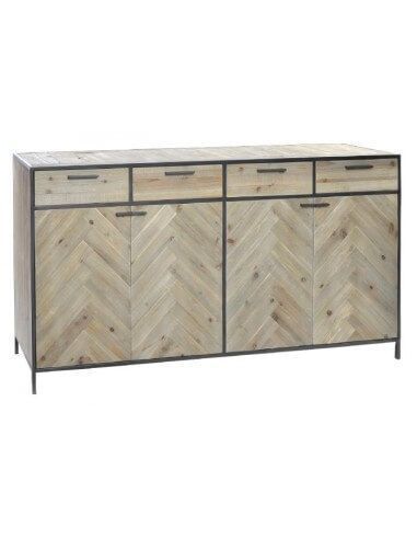 BUFFET ABETO METAL 160X42X85 NATURAL