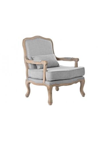 SILLON POLIESTER MADERA 66X66X94 GRIS...