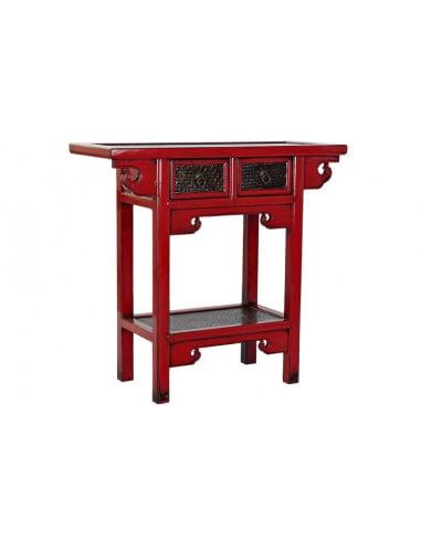 CONSOLA OLMO METAL 85X35X80 2 CAJONES...