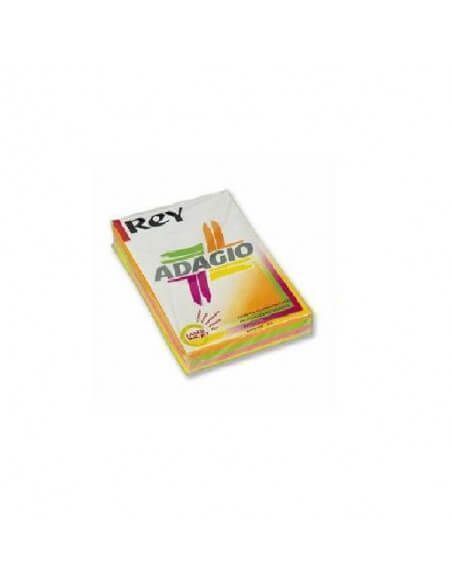 PAQUETE A4 FLUORESCENTE 4 COLORES SURTIDOS 500 HOJAS