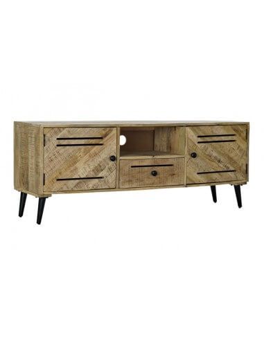 MUEBLE TV MANGO METAL 150X40X59 MARRON