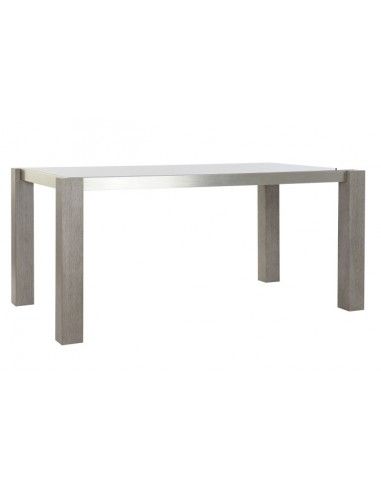 MESA COMEDOR ROBLE ALUMINIO 162X92X74...