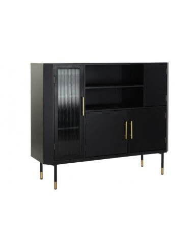 APARADOR MDF CRISTAL 120X38X100 NEGRO