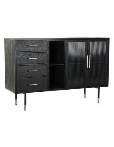 BUFFET MDF CRISTAL 120X38X80 NEGRO