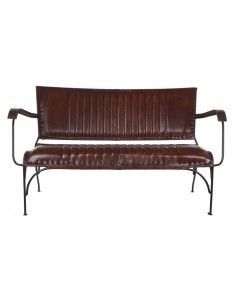 BANCO METAL PIEL 127X70X74...