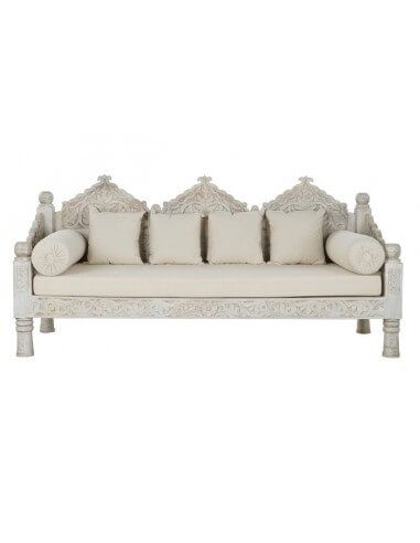 SOFA MANGO POLIESTER 190X77X90 BLANCO