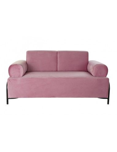 SOFA POLIESTER METAL 154X76X76 ROSA