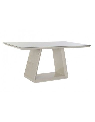 MESA COMEDOR CRISTAL MDF 160X90X75 GRIS