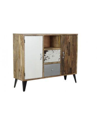 BUFFET MANGO METAL 140X40X111 MARRON