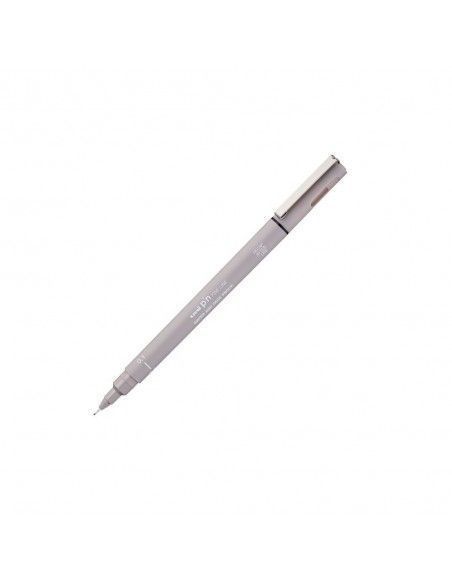 Rotulador Uni‑Pin 0,1 mm en mano de ilustrador técnico