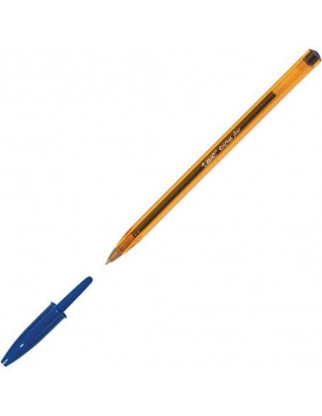 bic cristal fine tinta azul cuerpo hexagonal