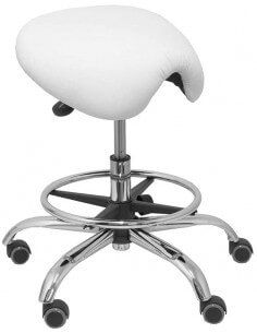 Taburete ergonómico regulable en altura en símilpiel