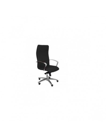 Sillón de dirección en piel con ruedas para parquet